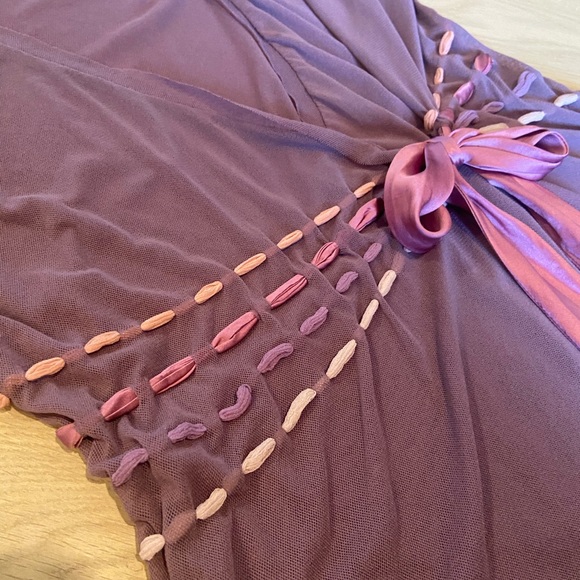 Anthropologie Boho Mesh Wrap Top - Picture 3 of 9